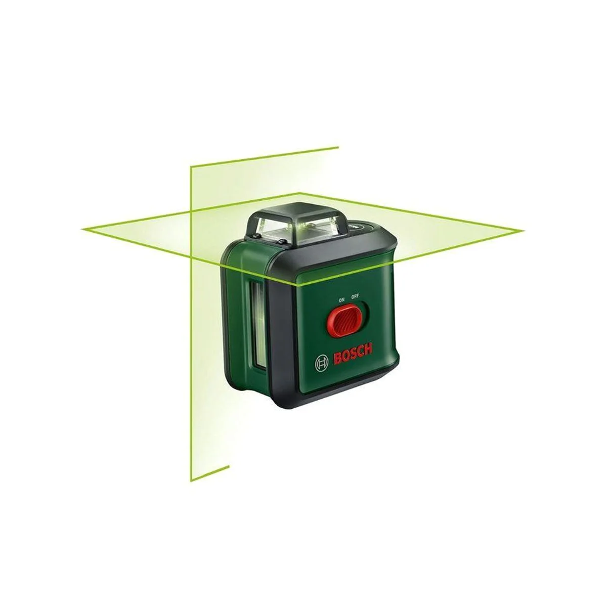 BOSCH Kreuzlinienlaser UniversalLevel 360, präzise Nivellierung, grüne Laserlinien, Selbstnivellierung 2