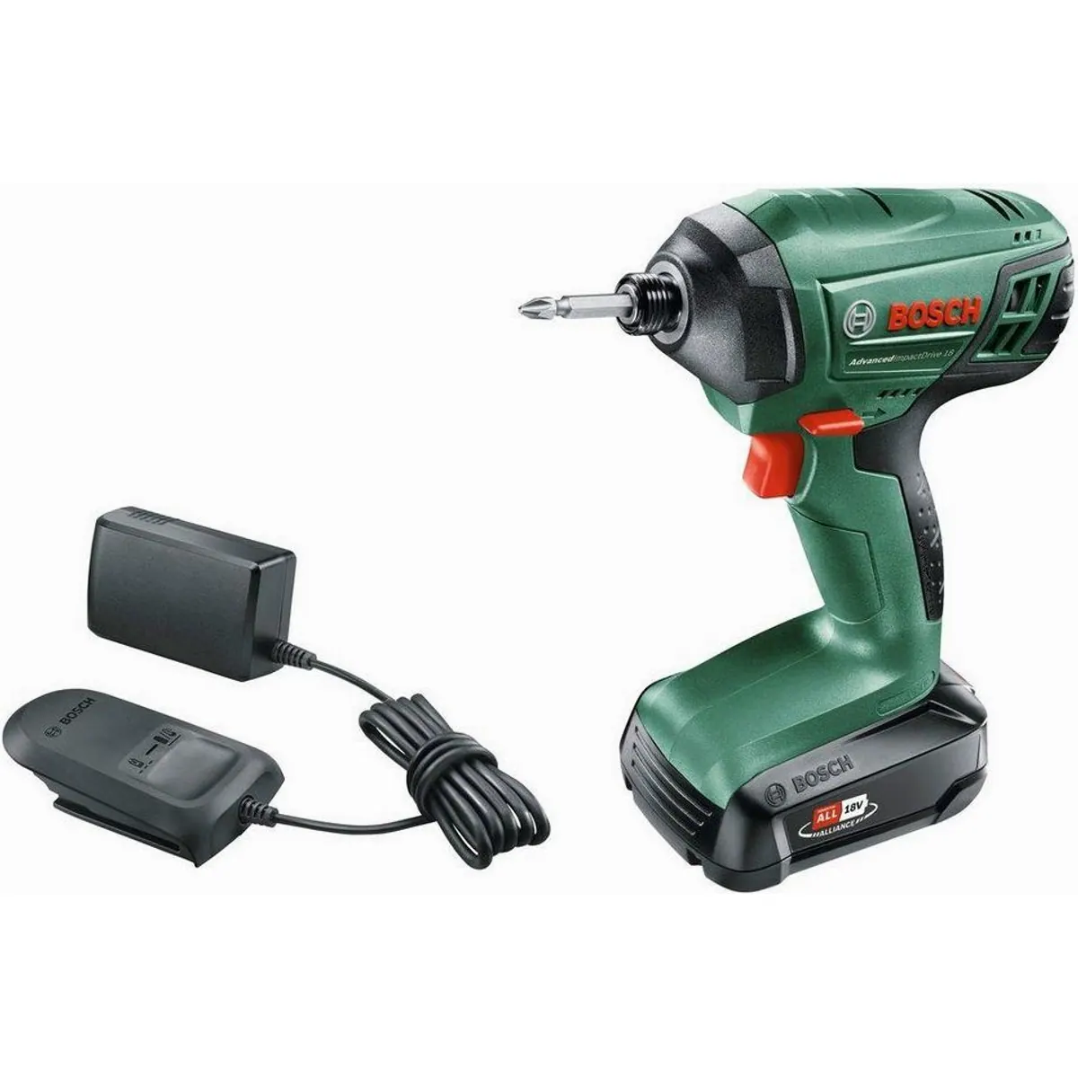 Bosch Home & Garden AdvancedImpactDrive 18, kraftvoller Akku-Schlagbohrschrauber mit 2600 U/min — inkl. Akku und Ladegerät