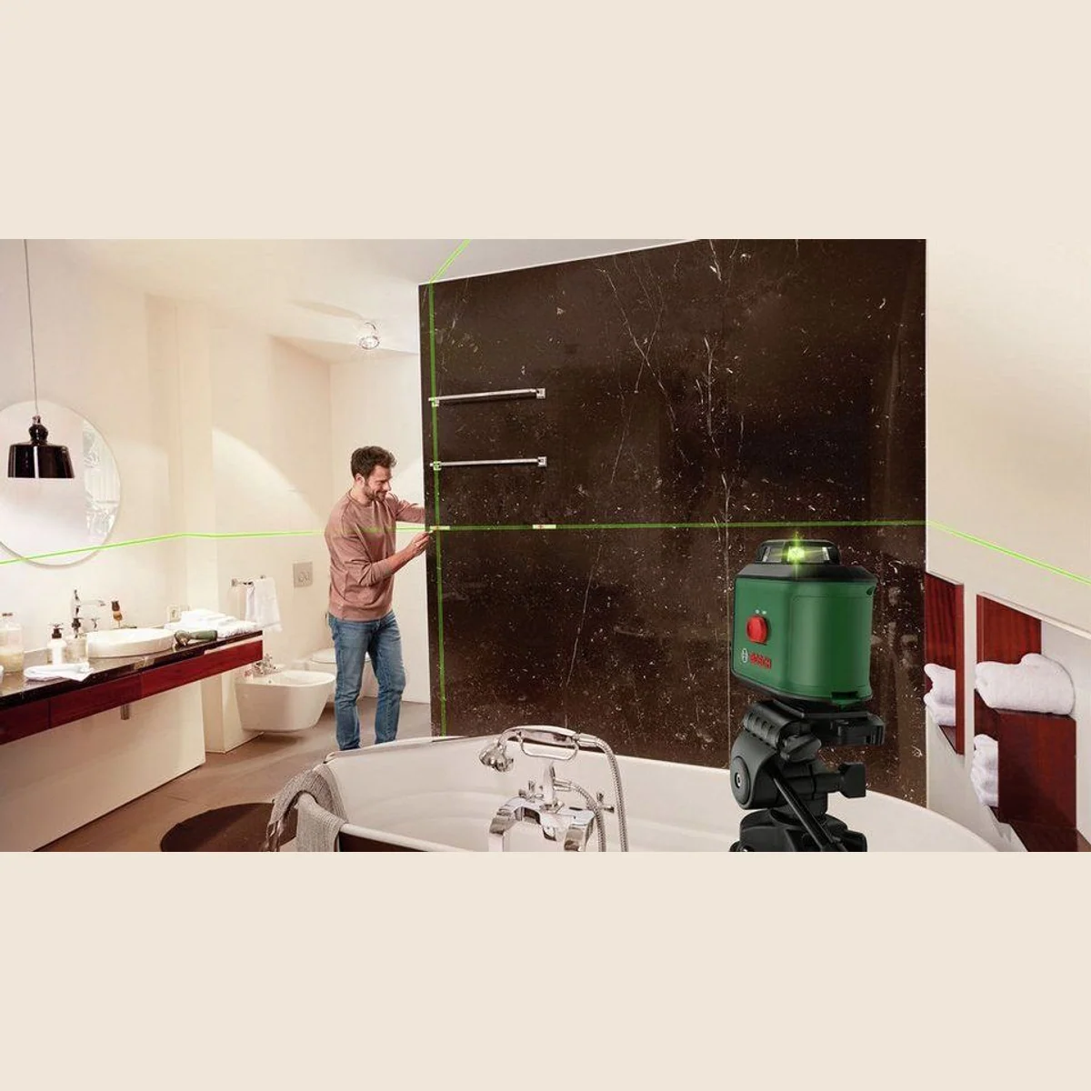 BOSCH UniversalLevel 360, hochpräzise Nivellierung, ausgezeichnete Sichtbarkeit 5
