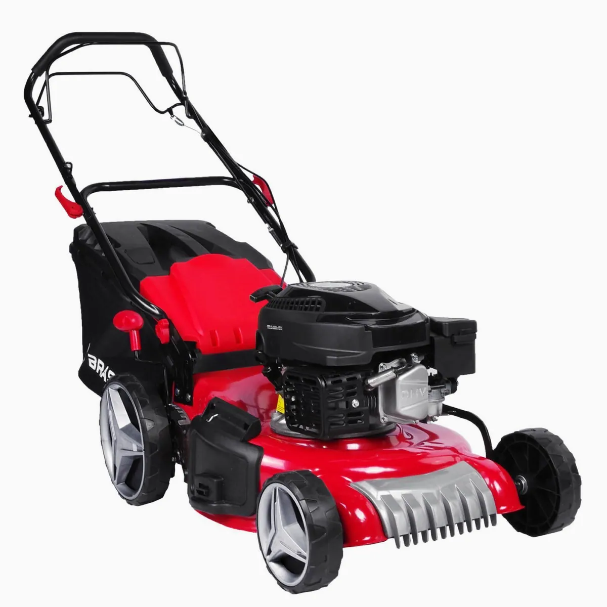 BRAST Benzinrasenmäher 4,76PS RED LINE, Antrieb, 46 cm Schnittbreite, TÜV geprüft