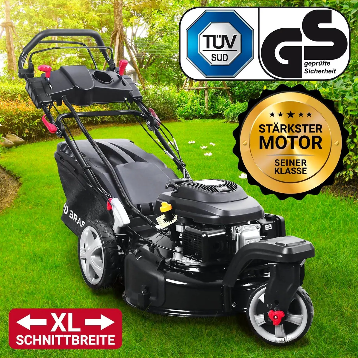 BRAST Trike Rasenmäher 21224 E-Start, 5,2kW Motor, 53 cm Schnittbreite, 60L Fangkorb 2
