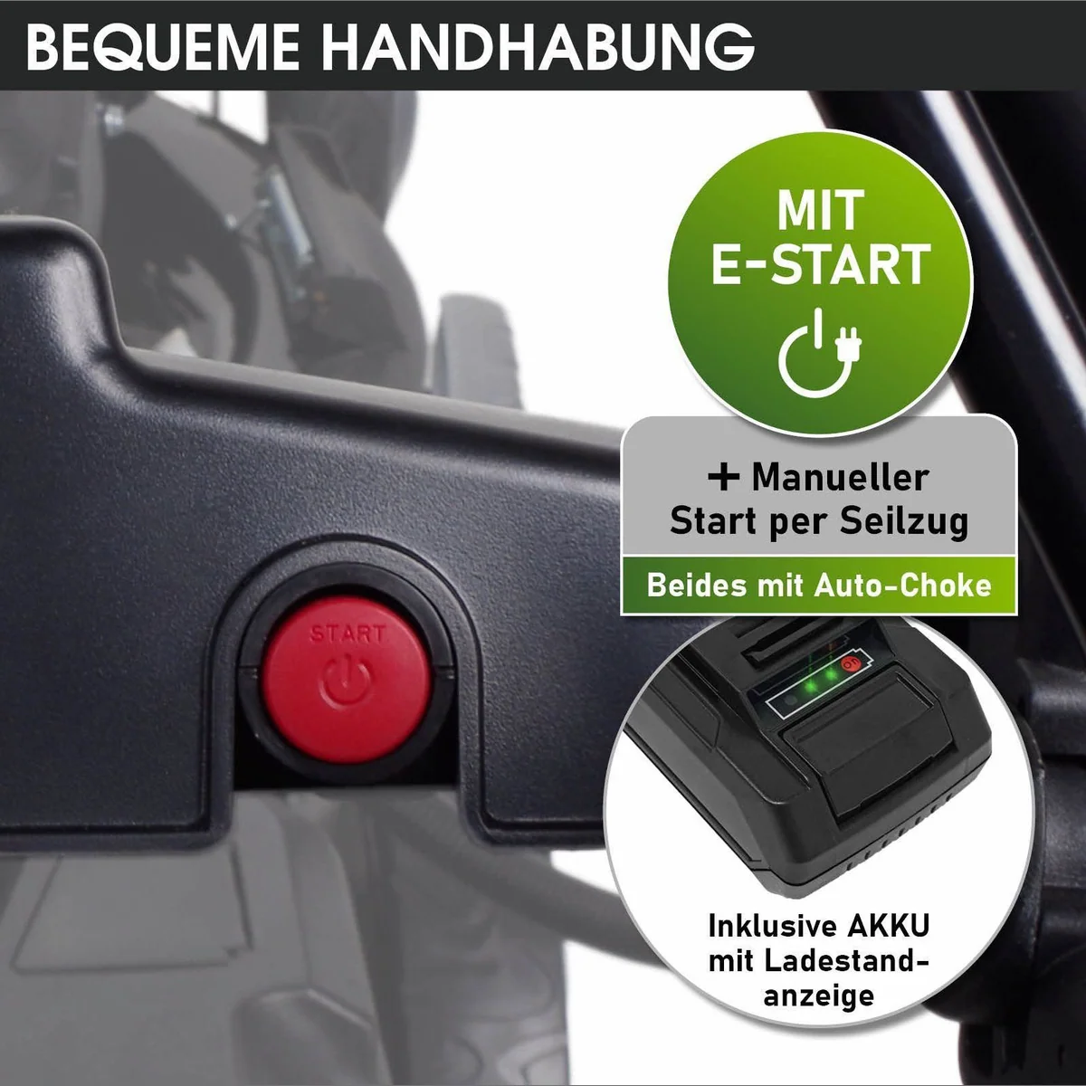 BRAST Trike Rasenmäher 21224 E-Start, 5,2kW Motor, 53 cm Schnittbreite, 60L Fangkorb 3