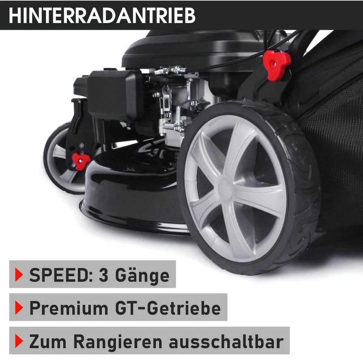 BRAST Trike Benzinrasenmäher, 5,2 kW Leistung, Elektrostart, 53 cm Schnittbreite 4