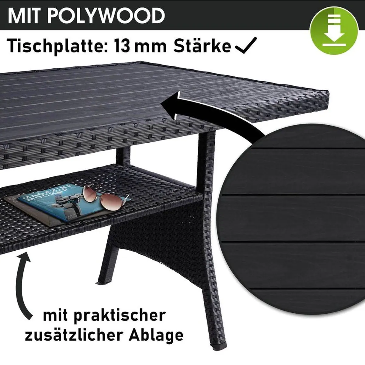 BRAST Gartenlounge-Set Hacienda, TÜV-geprüft, bis zu 10 Personen, inkl. Kissen & Abdeckung 5