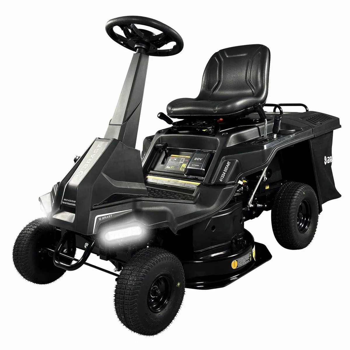 BRAST Rasentraktor 61224 ESTART, kraftvoller 4-Takt Motor, Elektrostart, 61 cm Schnittbreite