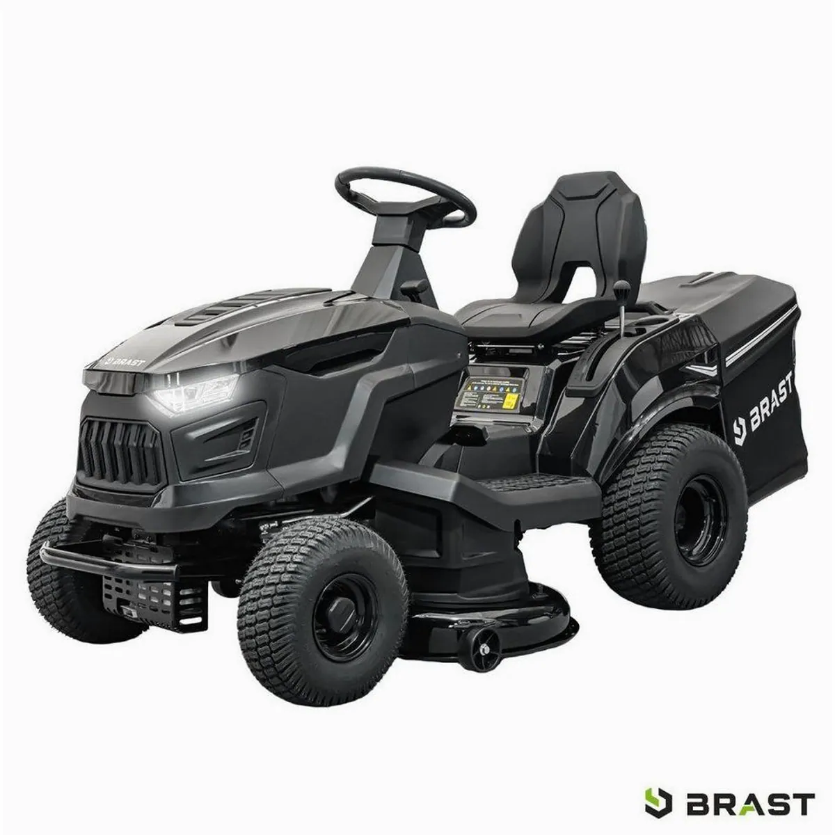 BRAST Benzin Rasentraktor, 12,5 PS, Elektrostart, 98 cm Schnittbreite, 2in1-Funktion