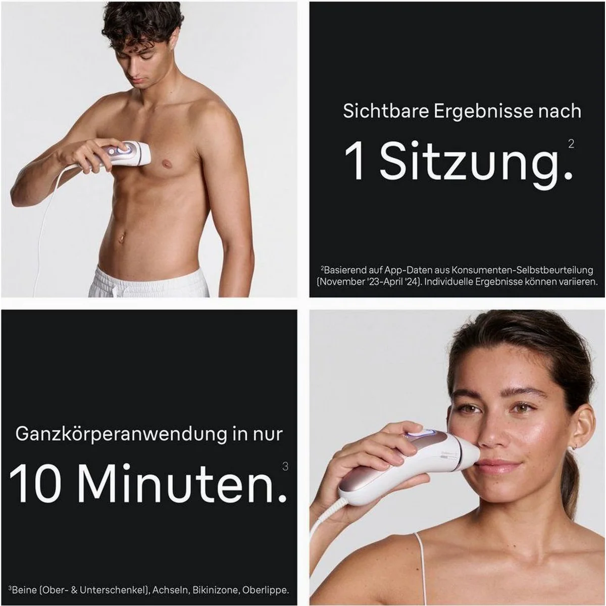 Braun IPL-Haarentferner Smart Skin i·expert PL7432, 4 Aufsätze, Mini-Gesichtsrasierer, Tasche 5