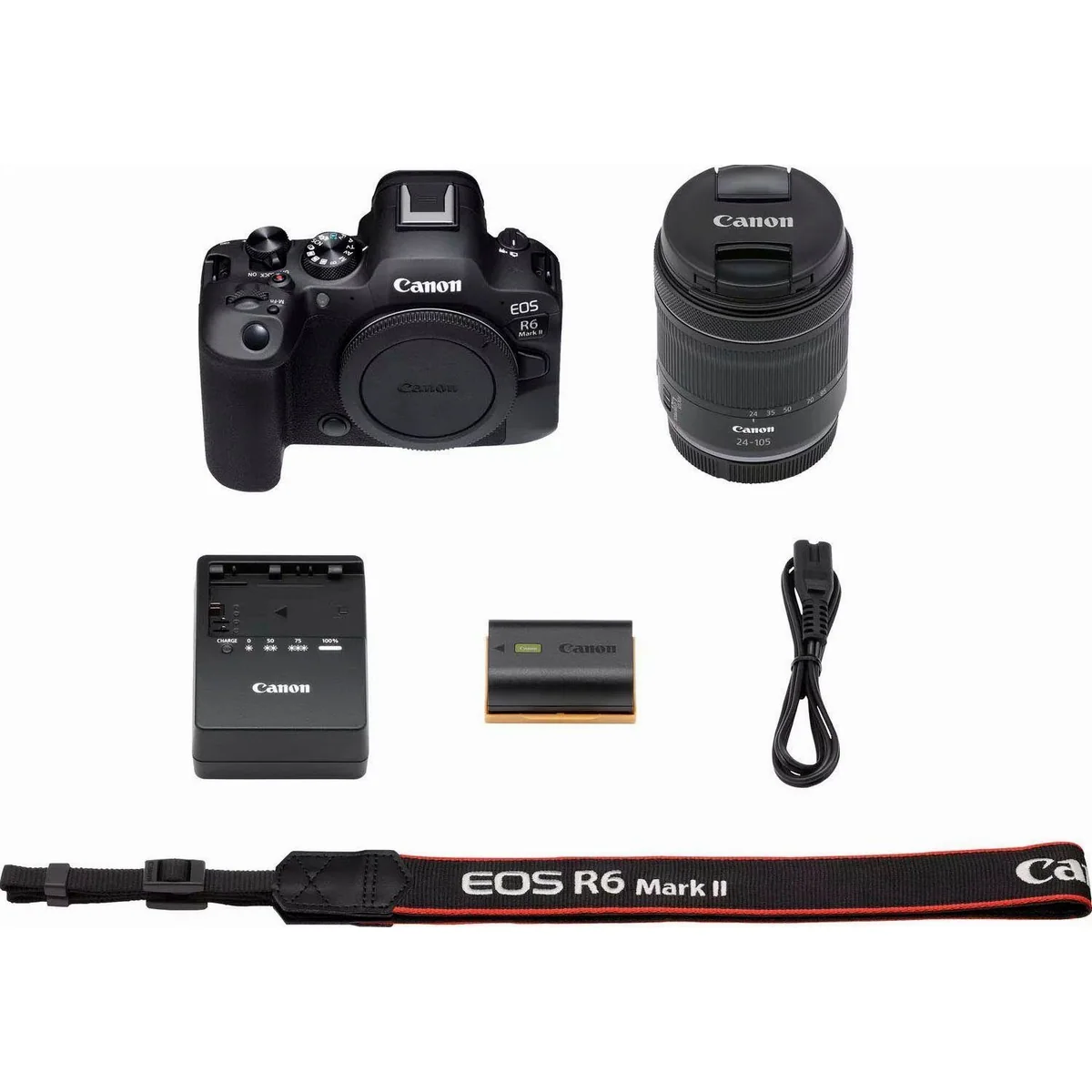 Canon EOS R6 Mark II + RF 24-105mm F4-7.1 IS STM Kit, exquisite Bildqualität, professioneller Autofokus, umfassende Konnektivität