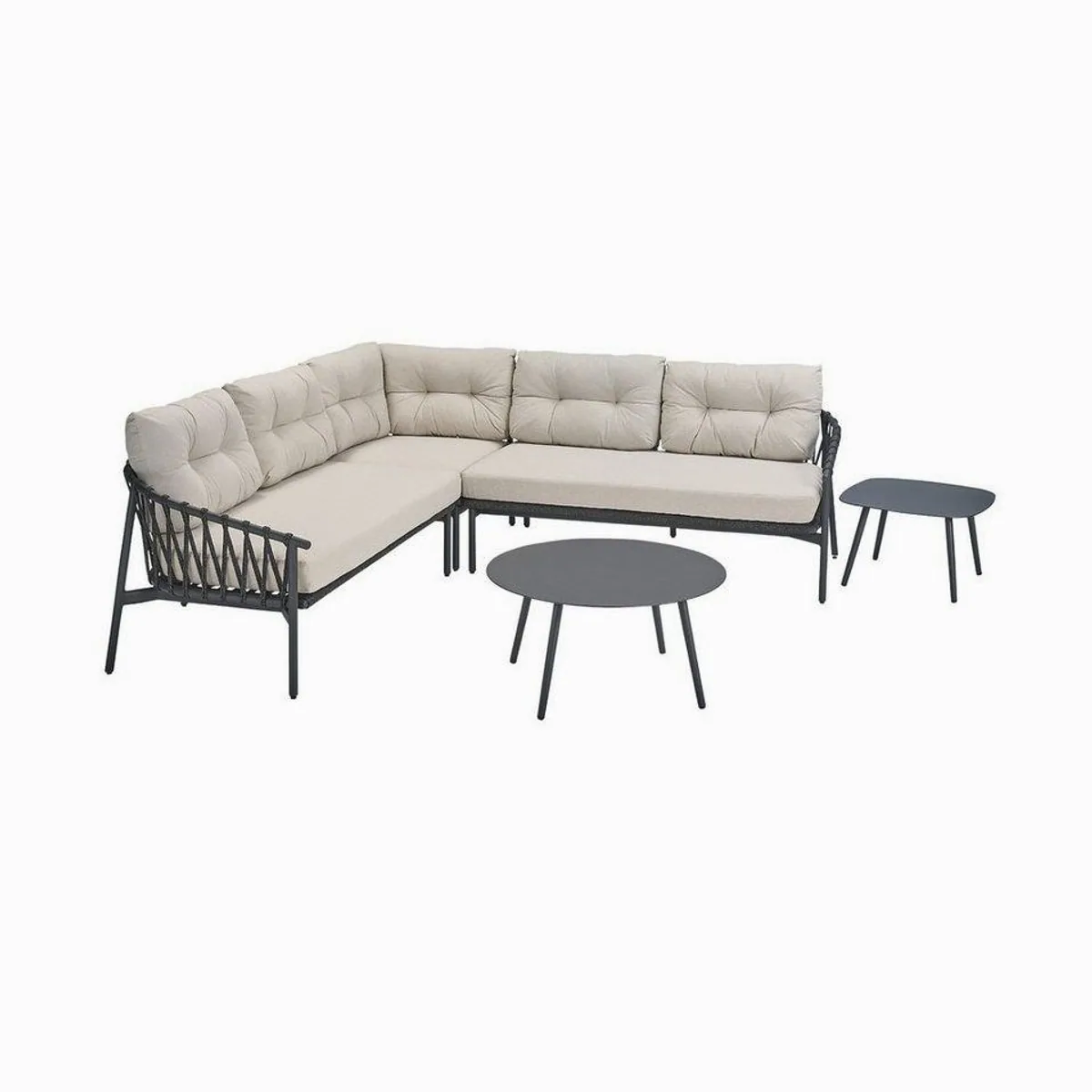 CASA DOMA Gartenlounge-Set Lucca/Rapello, modulare Ecklounge, wetterfest und pflegeleicht