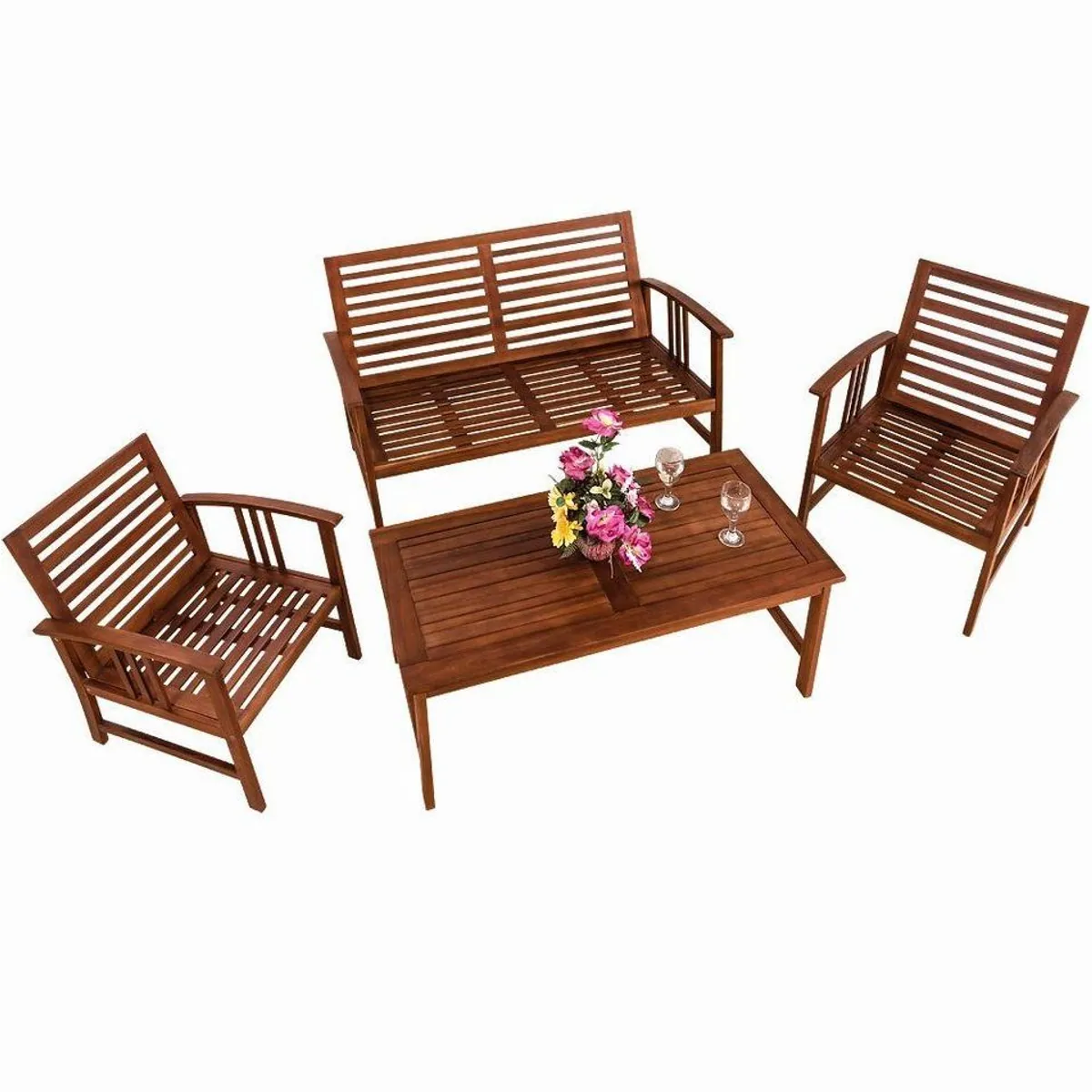 Casaria Loungeset Atlas, witterungsbeständig, 300 kg Belastbarkeit, Akazienholz, edles Design 5