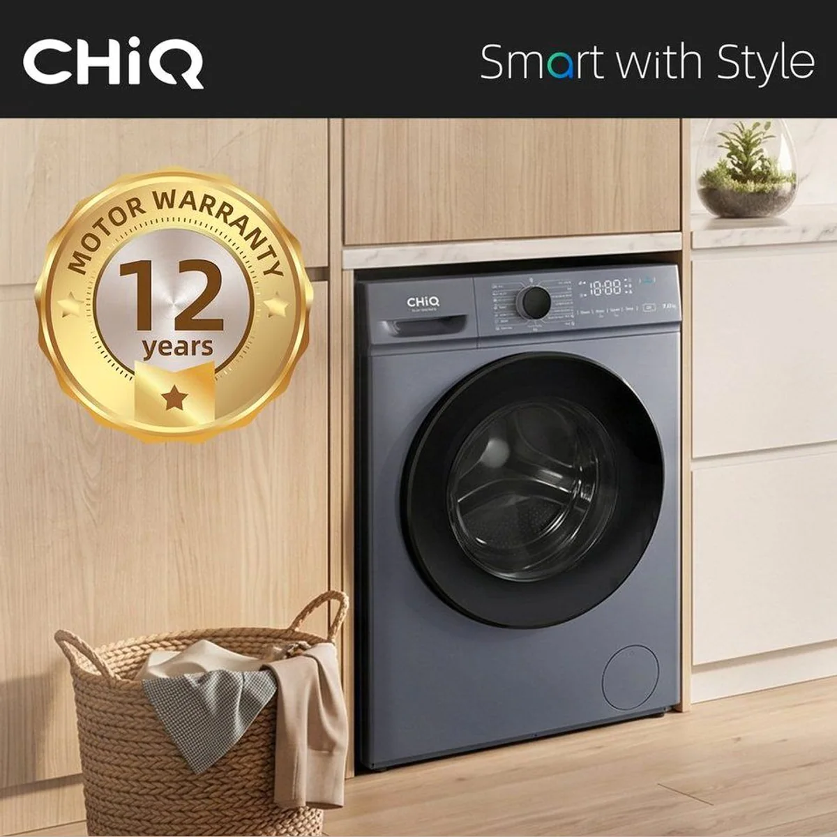 CHiQ CW07123863AX Einbau-Waschmaschine, 7 kg Kapazität, Dampfsterilisation, Schnellwaschgang 4
