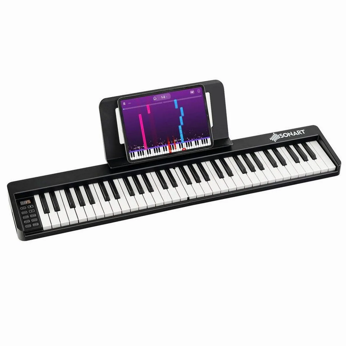 COSTWAY Digitalpiano 61 Tasten, Halbgewichtete Tasten & Multifunktionale Schnittstelle