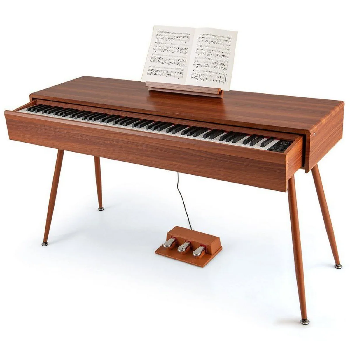 COSTWAY Digitalpiano, 88 gewichtete Tasten, umfangreiche Klangauswahl — ideal für Anfänger