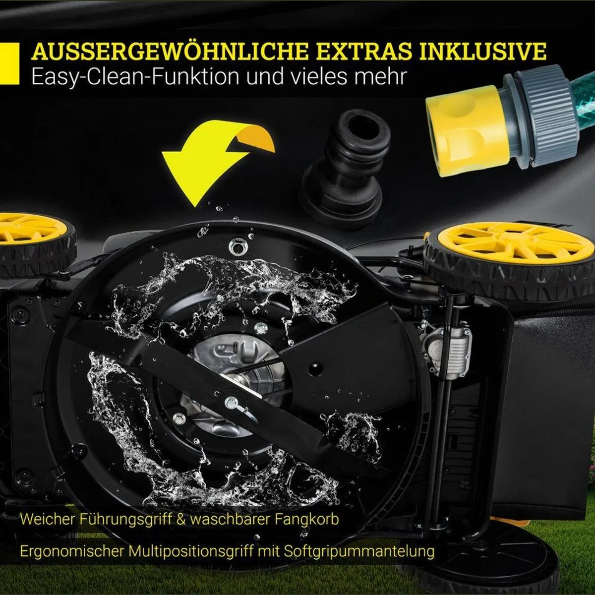 Craftfull CR-224-30 Benzinrasenmäher, 7 PS, 53 cm Schnittbreite, 5 Funktionen 5