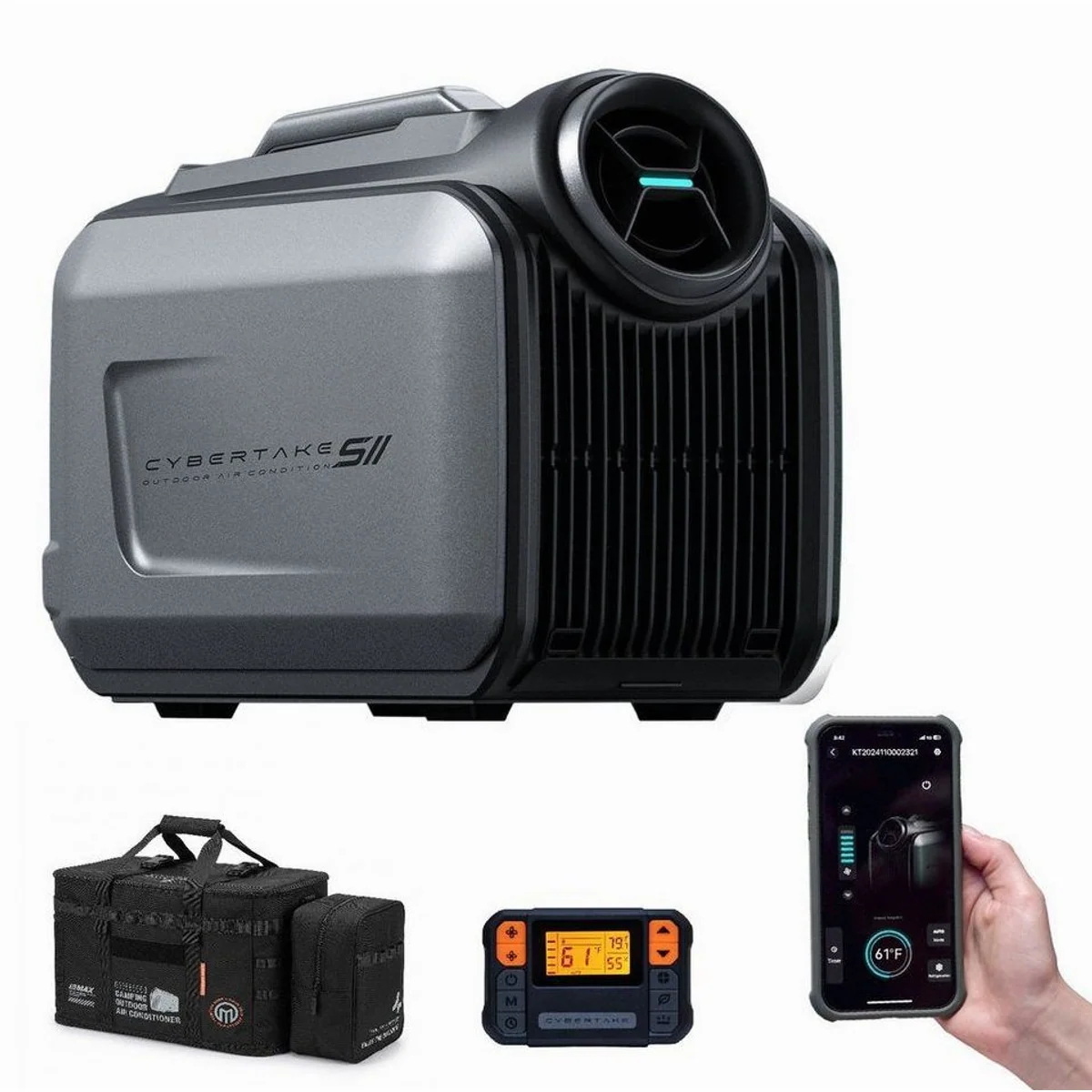 CYBERTAKE S2 Pro Outdoor-Klimaanlage, 4-in-1, 5100 BTU Kühlung, 6100 BTU Heizung