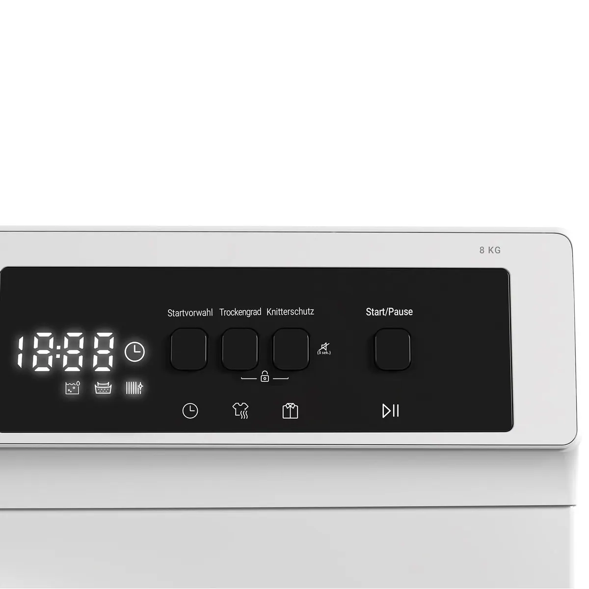Daewoo Wärmepumpentrockner TD-BR8GP0WE0-DE, 8 kg Fassungsvermögen, Knitterschutz, LED-Display 5
