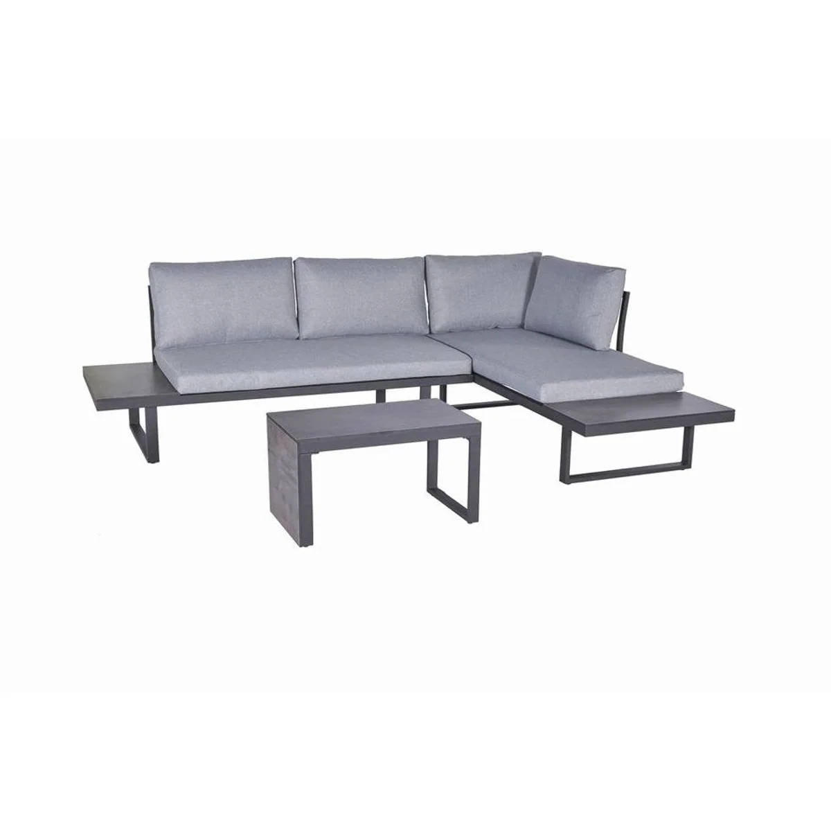 dasmöbelwerk Lounge-Set Nairobi, Aluminium/HPL, vielfältige Stellmöglichkeiten — 3-teiliges Gartenmöbelset