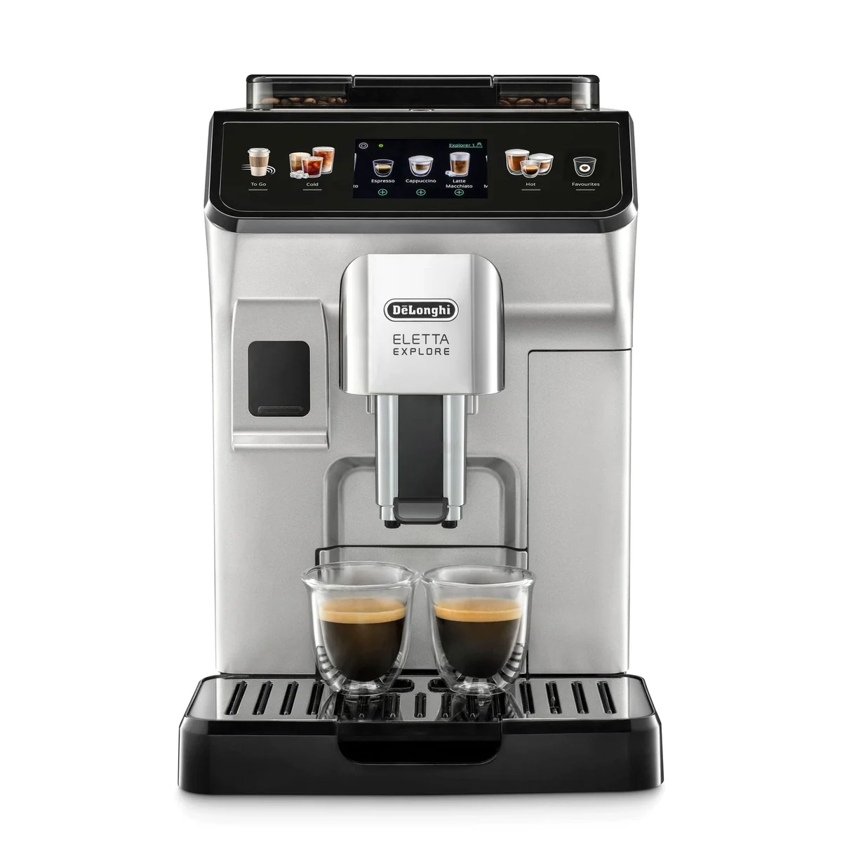 De'Longhi Eletta Explore ECAM450.55.S, 40 Rezepte, LatteCrema Cool, 3,5" Touch-Display 2