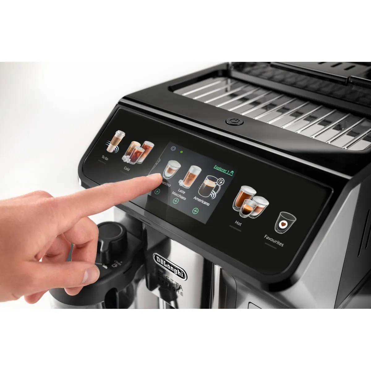 De'Longhi Eletta Explore ECAM450.55.S, 40 Rezepte, LatteCrema Cool, 3,5" Touch-Display 4