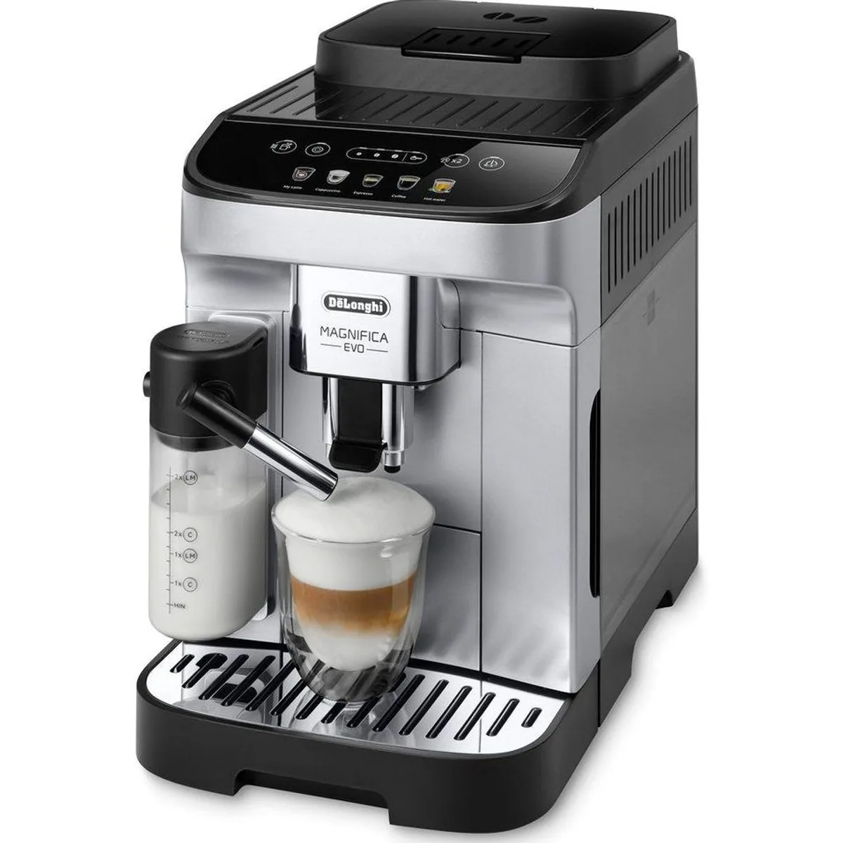 De'Longhi Magnifica Evo ECAM290.61.SB, 5 Kaffeerezepte, LatteCrema System, automatische Reinigung
