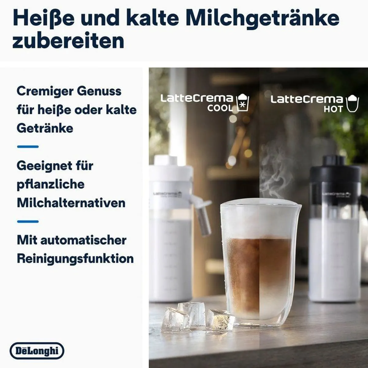 De'Longhi Eletta Explore Cold Brew ECAM450.86.T, 100 Rezepte, Cold Brew in 5 Min, 3,5" Touch-Display 5
