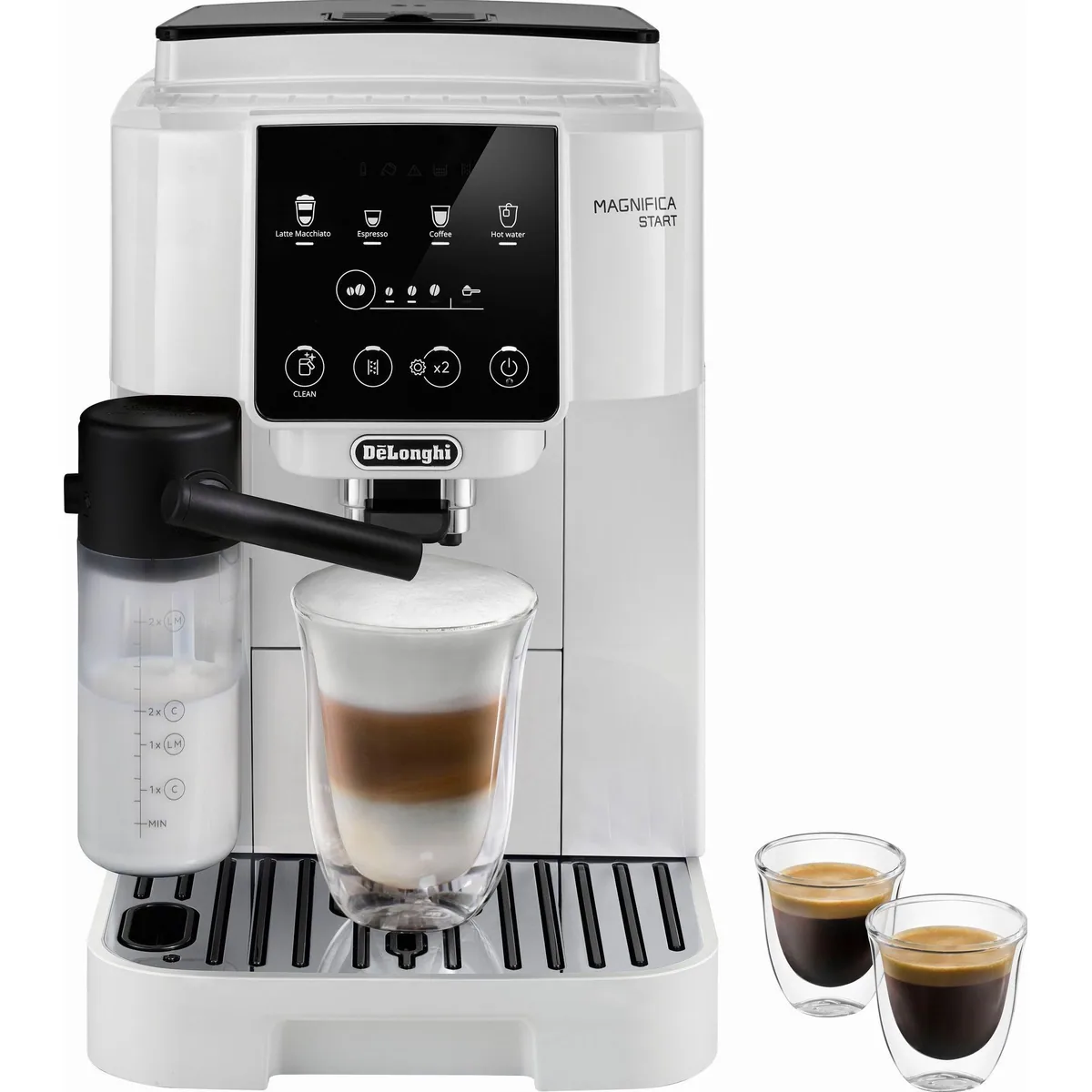 De'Longhi Magnifica Start ECAM220.61.W, 4 Getränkeoptionen, perfekter Milchschaum, kompakte Bauweise