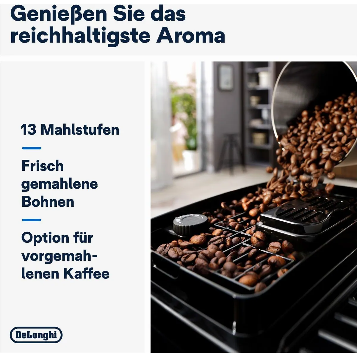 De'Longhi Magnifica Start Milk ECAM220.80.SB, Milchkaraffe inklusive, perfekter Cappuccino, intuitives Bedienfeld 3