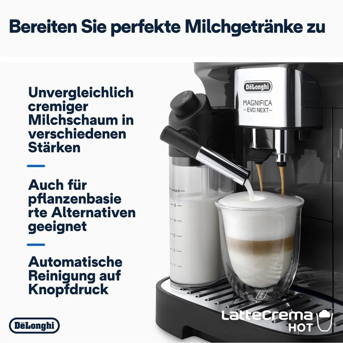 De'Longhi Magnifica Evo Next ECAM310.60.GB, Barista-Genuss per Touch, 10 Rezepte 4