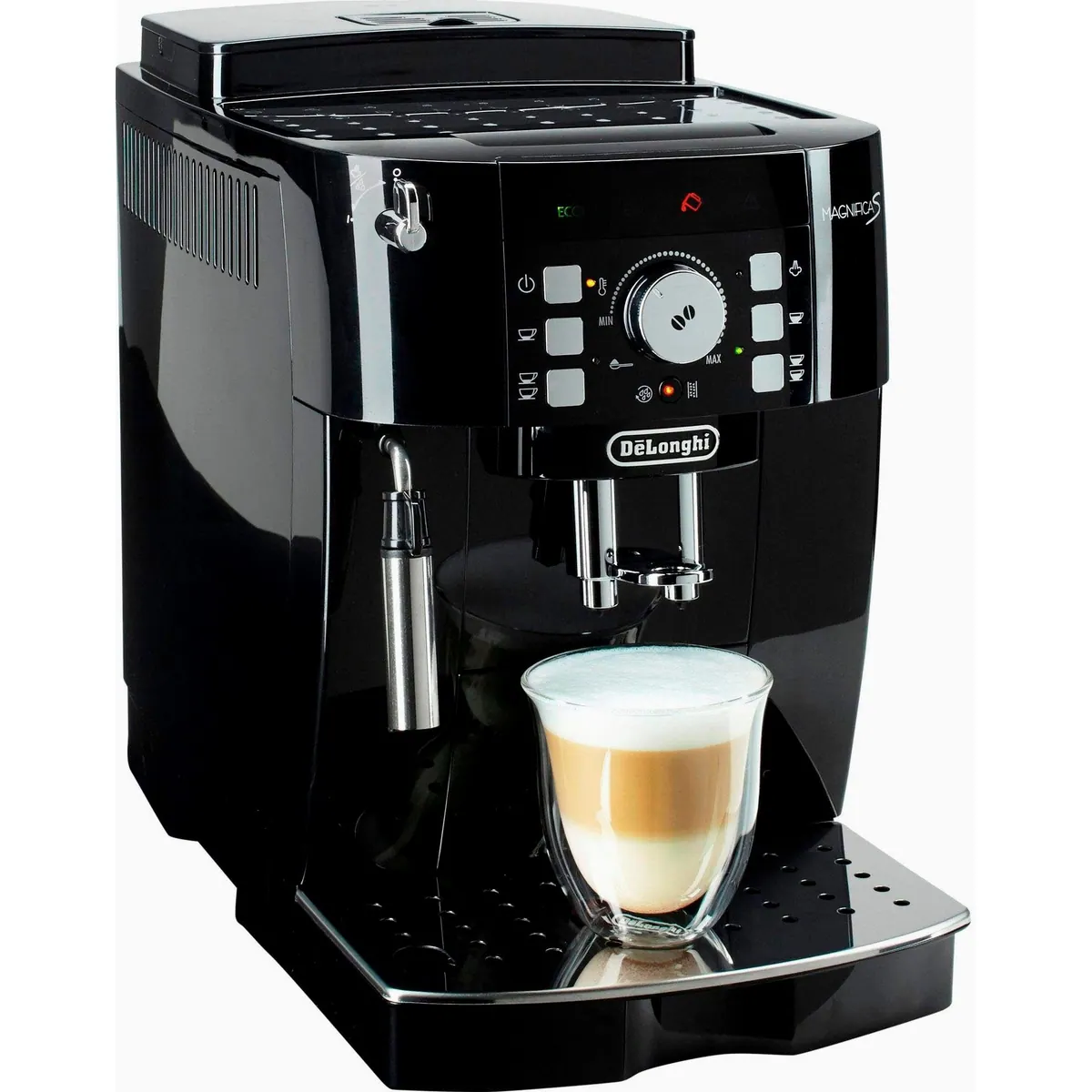 De'Longhi Magnifica S ECAM 21.118.B, vielseitiger Kaffeevollautomat — Milchaufschäumdüse, kompakte Bauweise, einfache Reinigung