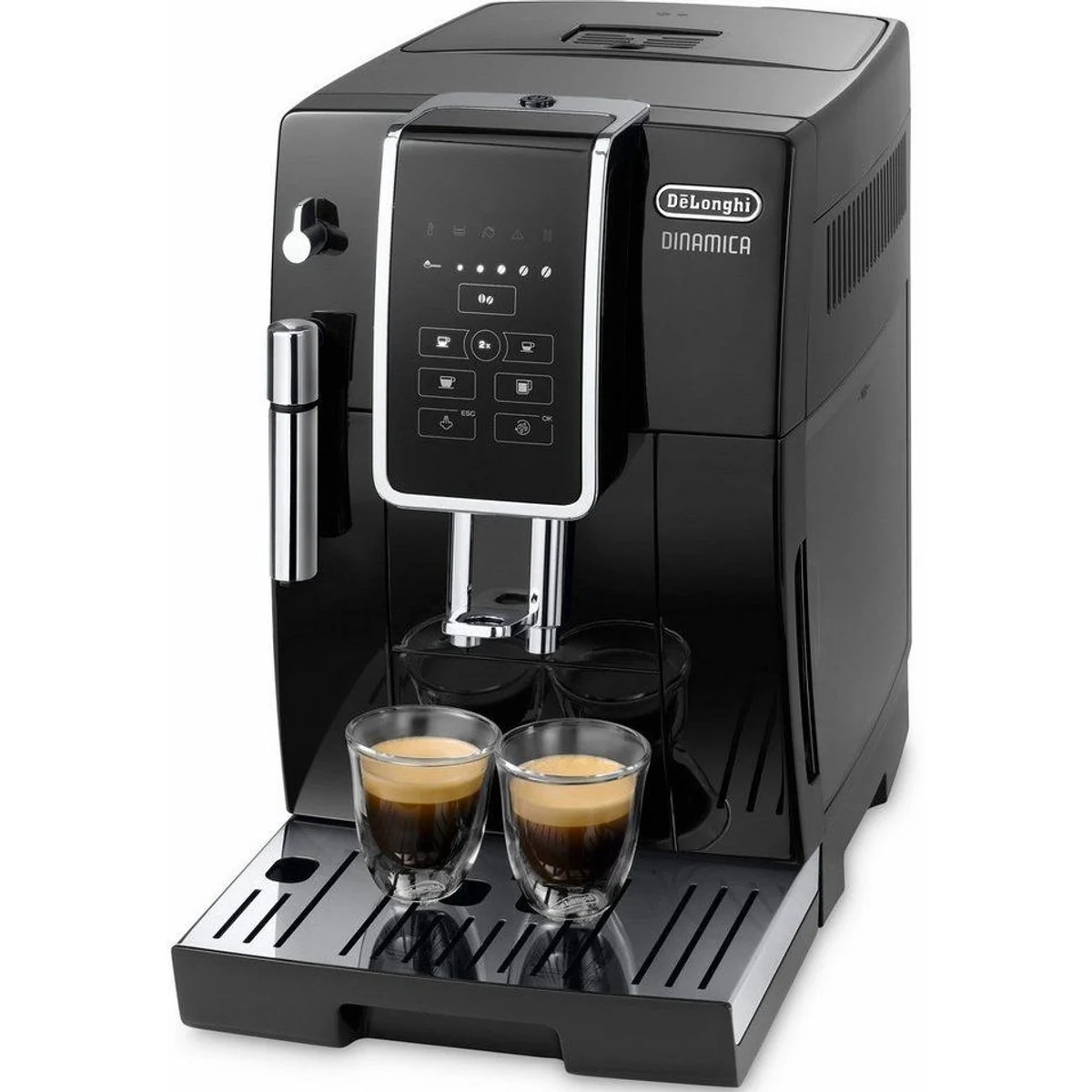 De'Longhi Dinamica ECAM358.15.B, Long Coffee Funktion, Milchaufschäumdüse, 300 g Bohnenbehälter 3