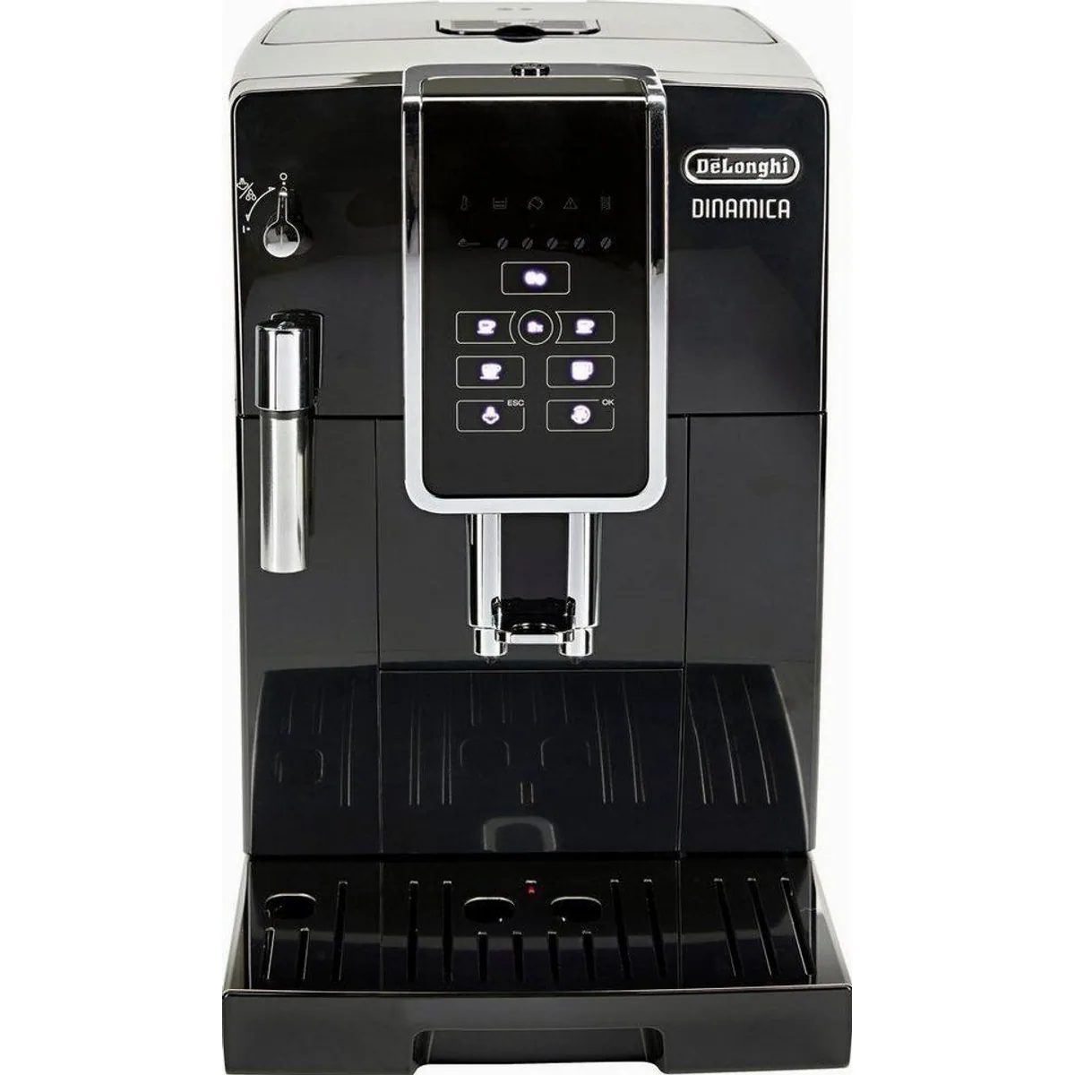 De'Longhi Dinamica ECAM358.15.B, Long Coffee Funktion, Milchaufschäumdüse, 300 g Bohnenbehälter 4