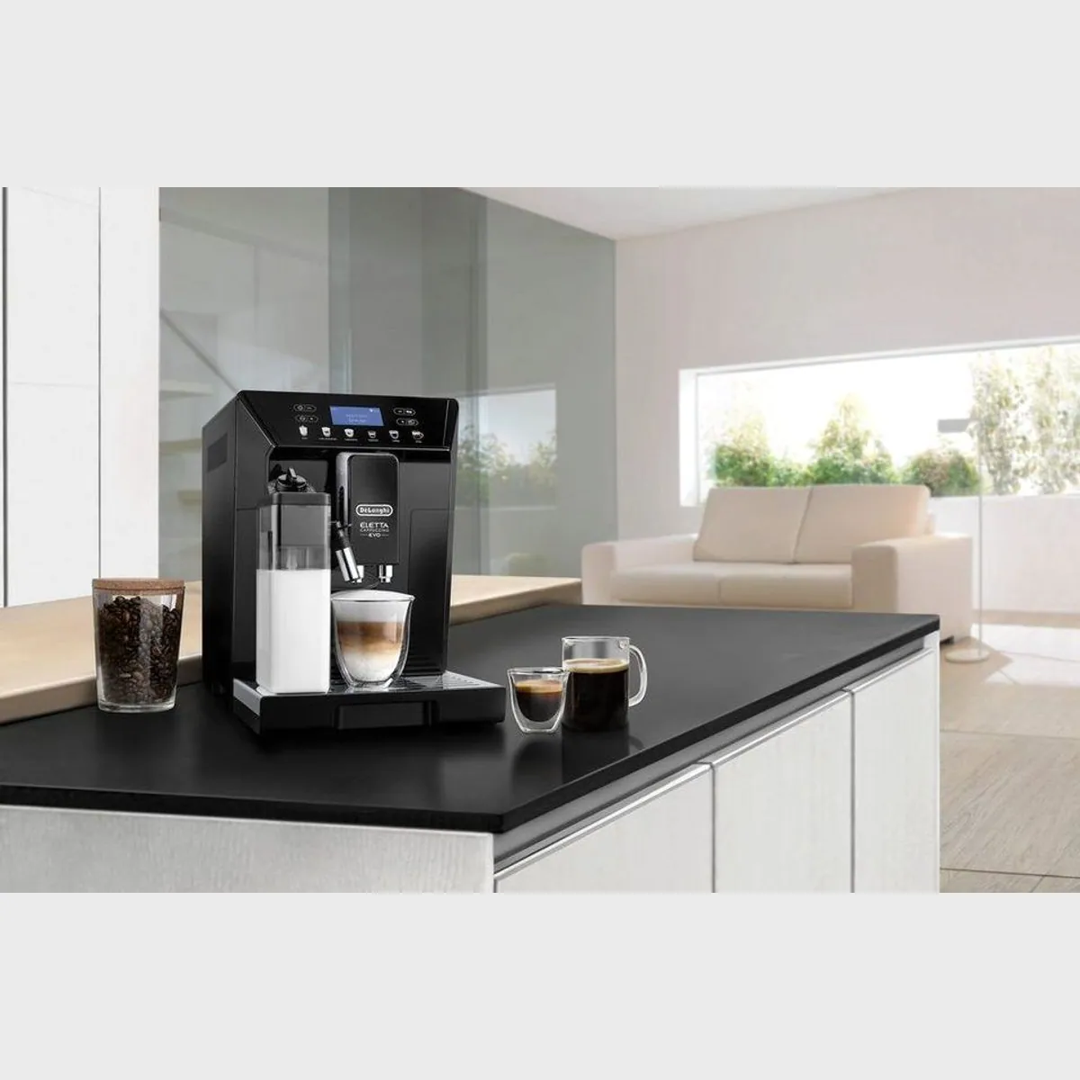 De'Longhi Eletta Evo ECAM46.860.B, Vielfalt an Kaffeespezialitäten — Integrierte Mahltechnologie, Extra leises Mahlwerk, Individuelle Einstellungen 5