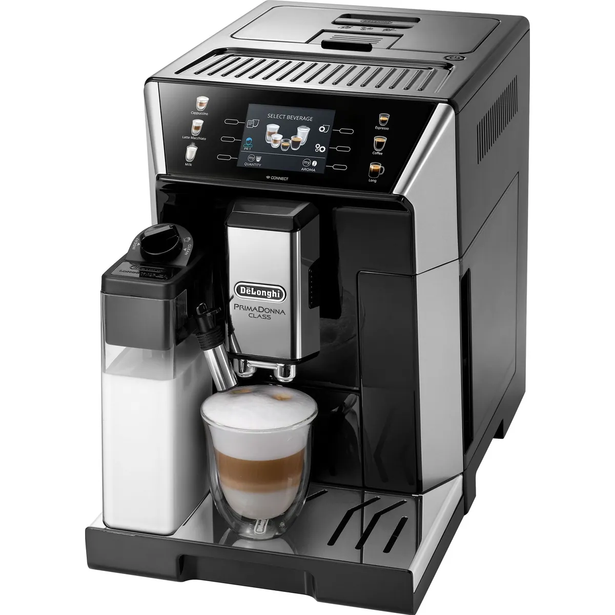 De'Longhi PrimaDonna Class ECAM550.65.SB, perfekter Milchschaum, intuitive Bedienung, vielseitige Kaffeespezialitäten