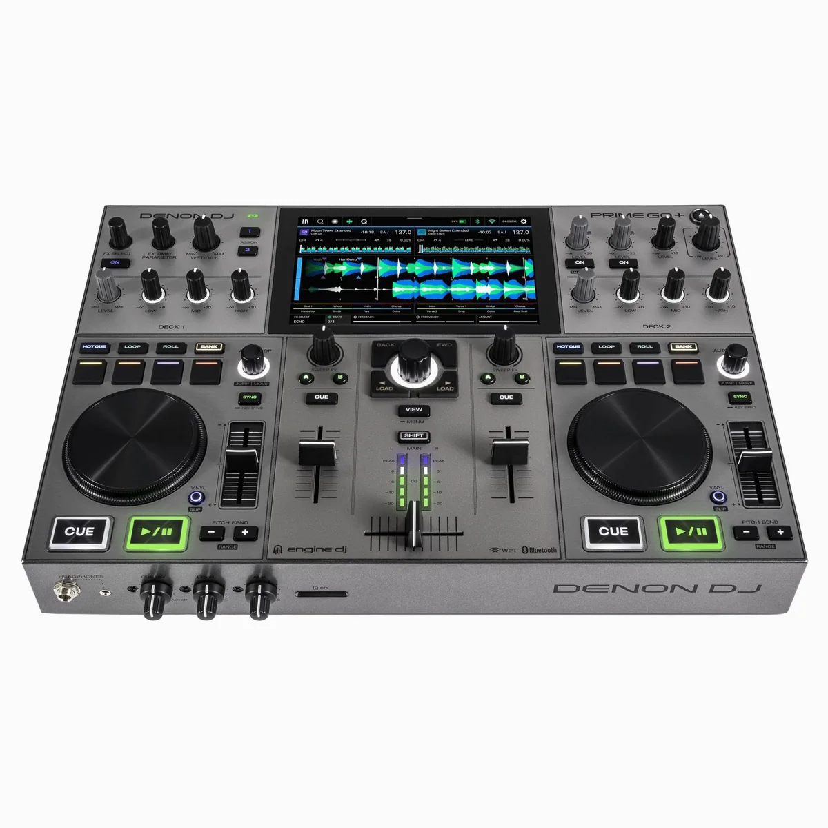 Denon DJ PRIME GO+ DJ Controller, mobiler Betrieb, 7-Zoll HD-Touchscreen 2