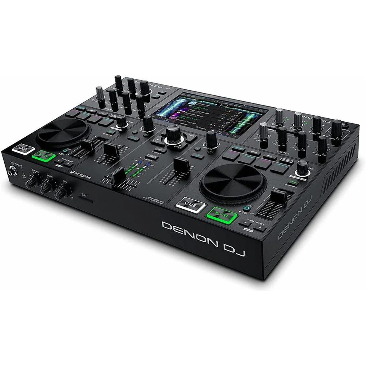 Denon DJ PRIME GO DJ-System, zwei Decks, 7“ Touchscreen, integrierte Effekteinheit