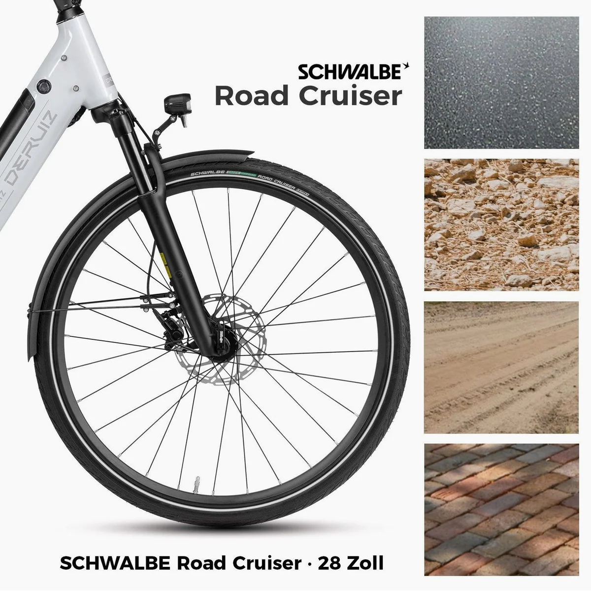 DERUIZ Quartz E-Bike Cityrad 28 Zoll, 160 km Reichweite, Bluetooth & APP, Tiefeinsteiger 2