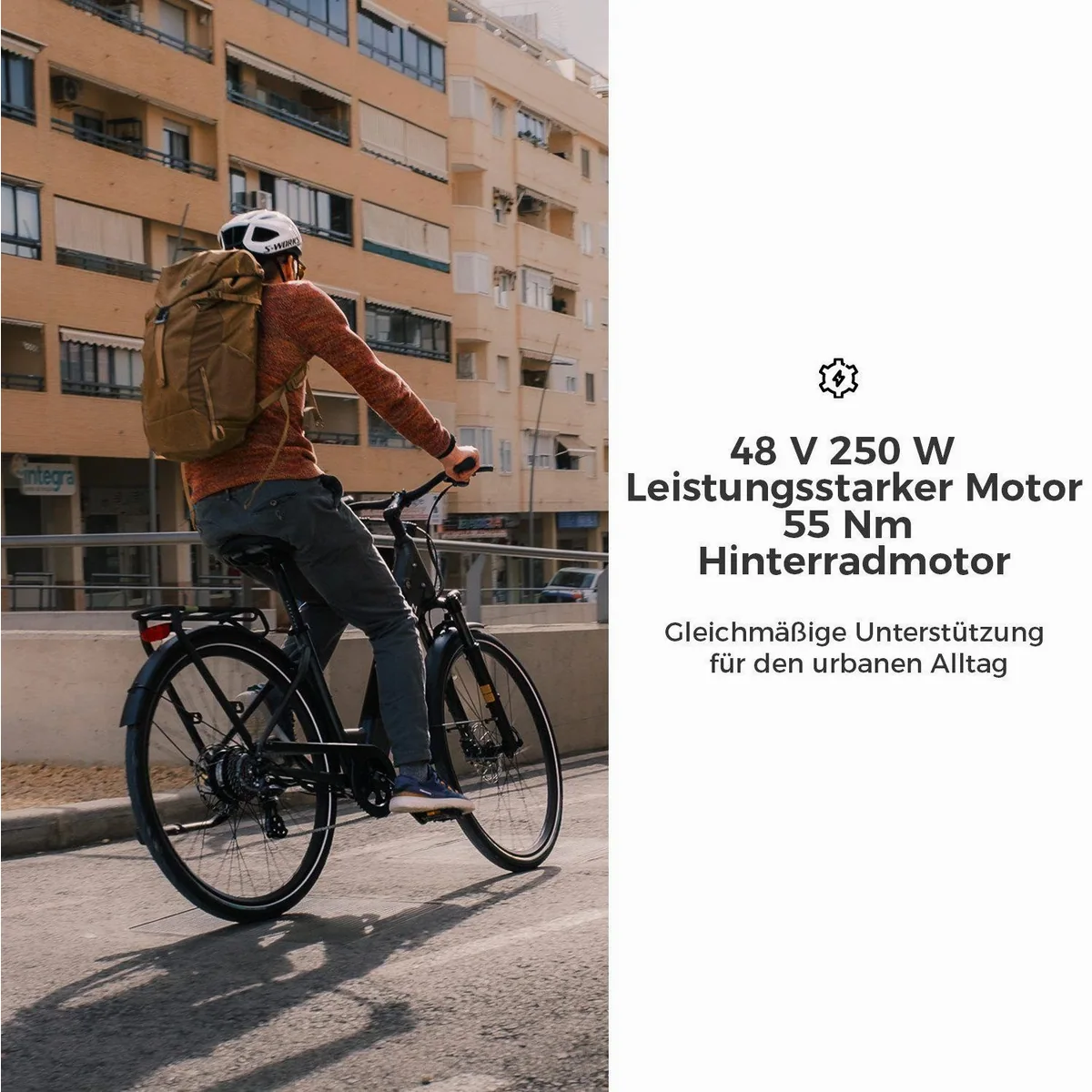 DERUIZ Quartz E-Bike Cityrad 28 Zoll, 160 km Reichweite, Bluetooth & APP, Tiefeinsteiger 5