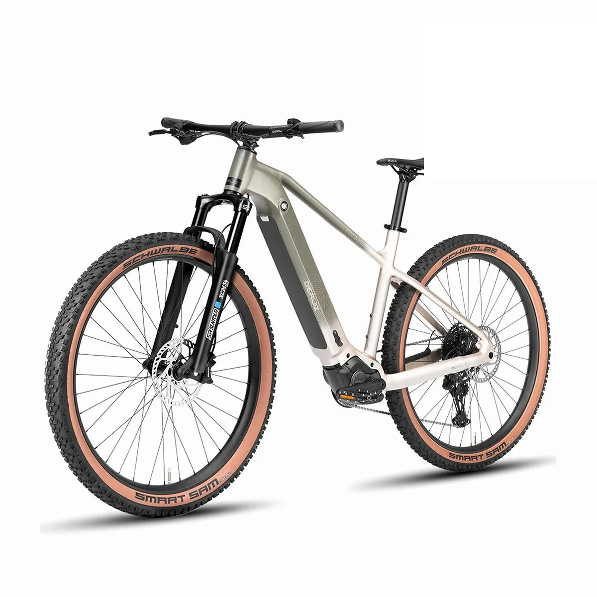 DERUIZ Dolomit E-Mountainbike Champagner, 29 Zoll, 110 Nm Mittelmotor, 720 Wh Akku