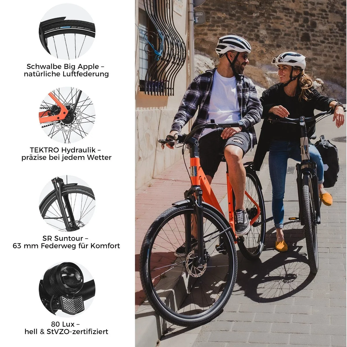 DERUIZ Turmali Comfort E-Bike, 110 km Reichweite, Gates Riemenantrieb, 35-Nm-Heckmotor 4