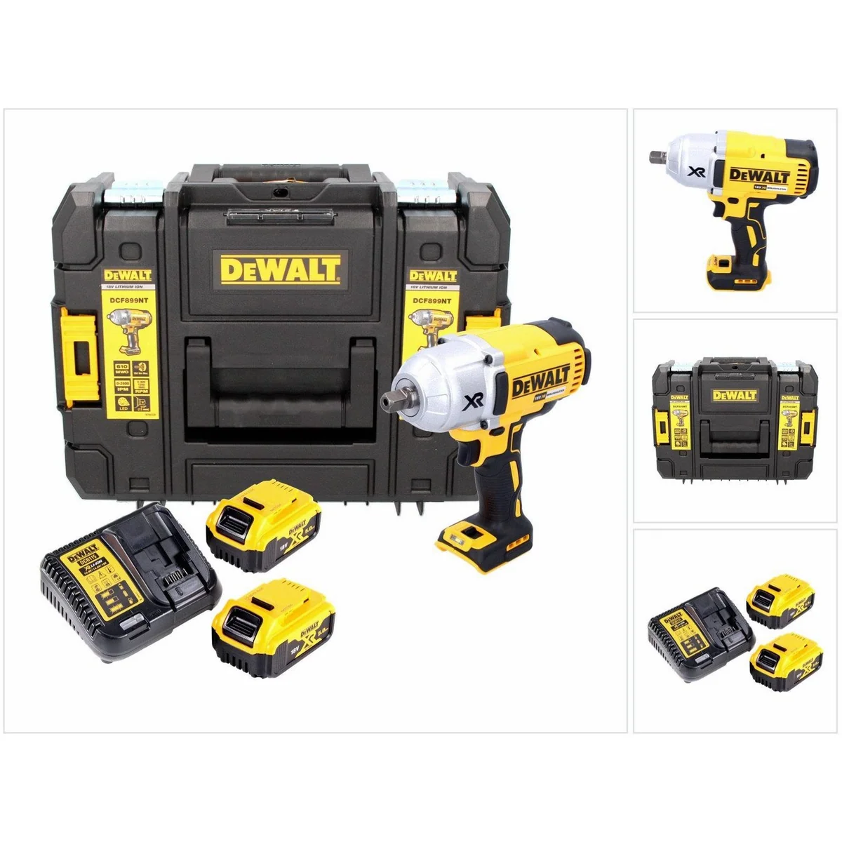 DeWalt DCF 899 Akku-Schlagschrauber, 950 Nm, 1/2" Brushless mit 2 Akkus