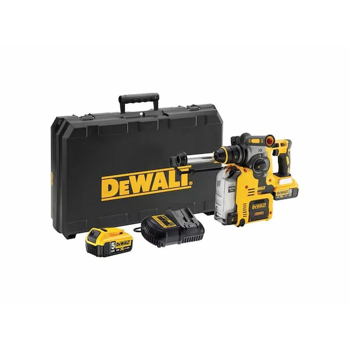 DeWalt Akku-Kombibohrhammer DCH275P2-QW, 18V, 2,1 Joule, integrierte Staubabsaugung