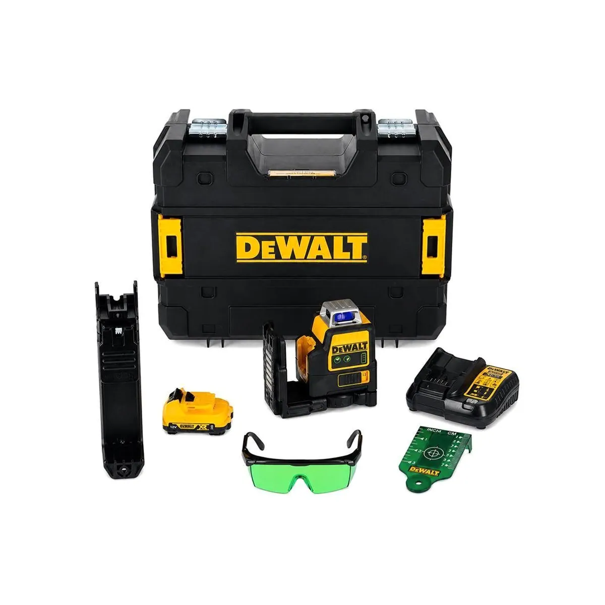 DeWalt Linienlaser 2x360°, grün, präzise Nivellierung, vielseitiges Zubehör