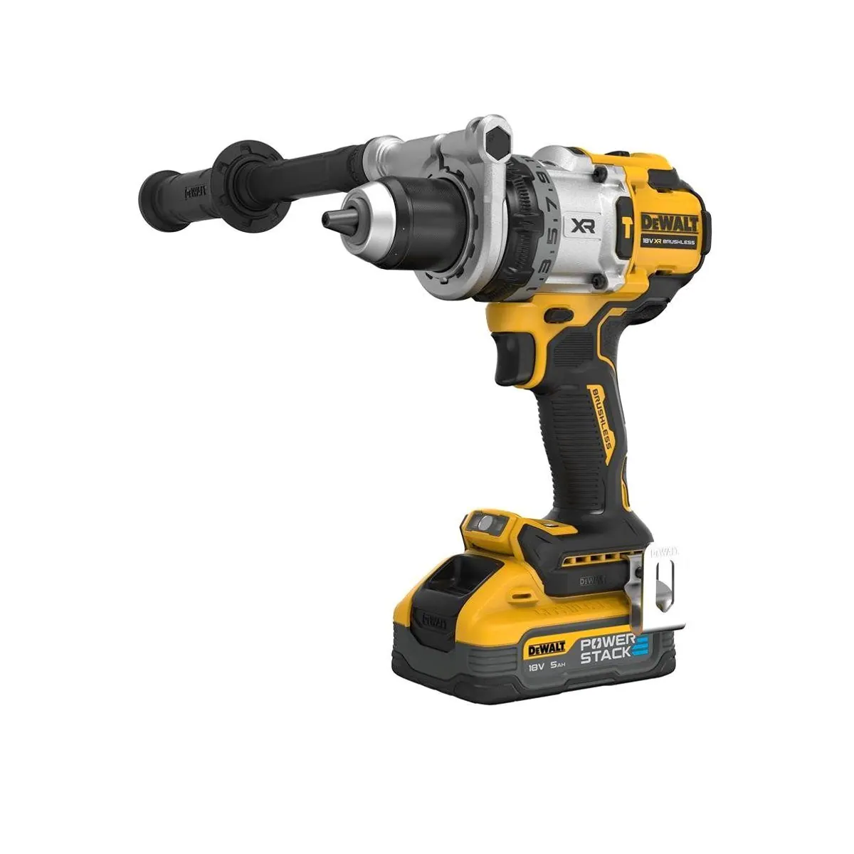 DeWalt Akku-Schlagbohrschrauber 18V / 5 Ah, hohe Leistung und Langlebigkeit – Set mit 2 Akkus und Ladegerät