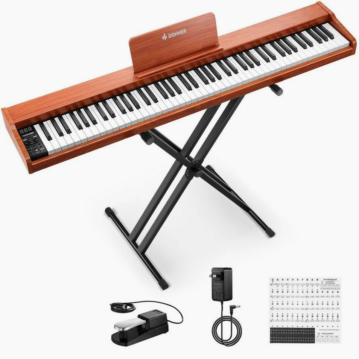 Donner DEP-1S Digitalpiano, 88 halbgewichtete Tasten, vielfältige Funktionen