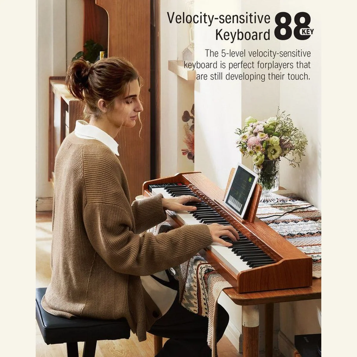 Donner DEP-1S Digitalpiano, 88 halbgewichtete Tasten, vielfältige Funktionen 2