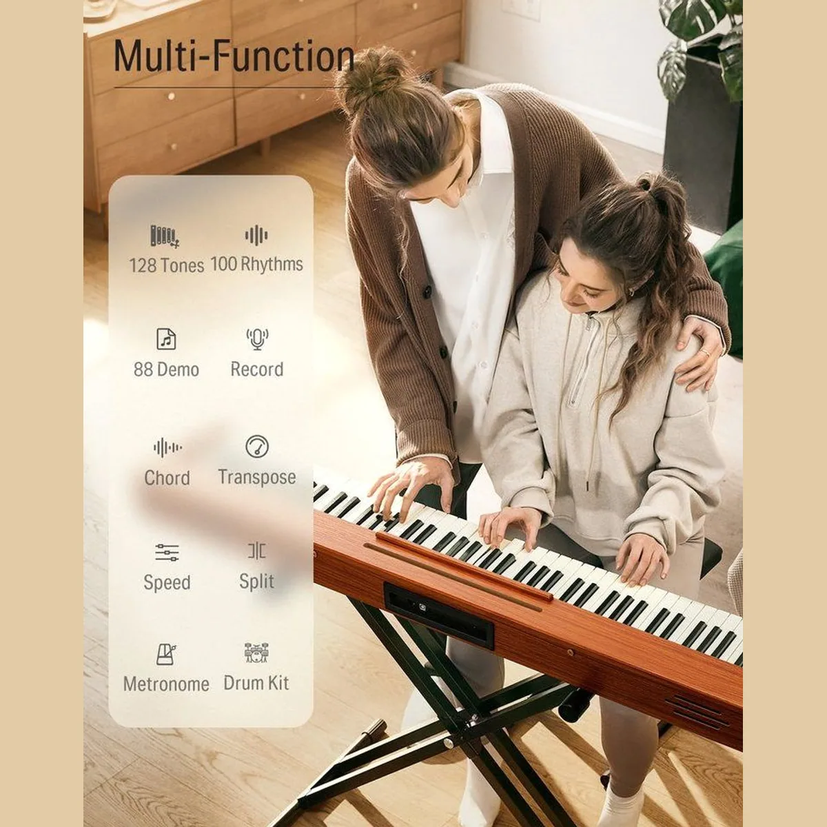 Donner DEP-1S Digitalpiano, 88 halbgewichtete Tasten, vielfältige Funktionen 4