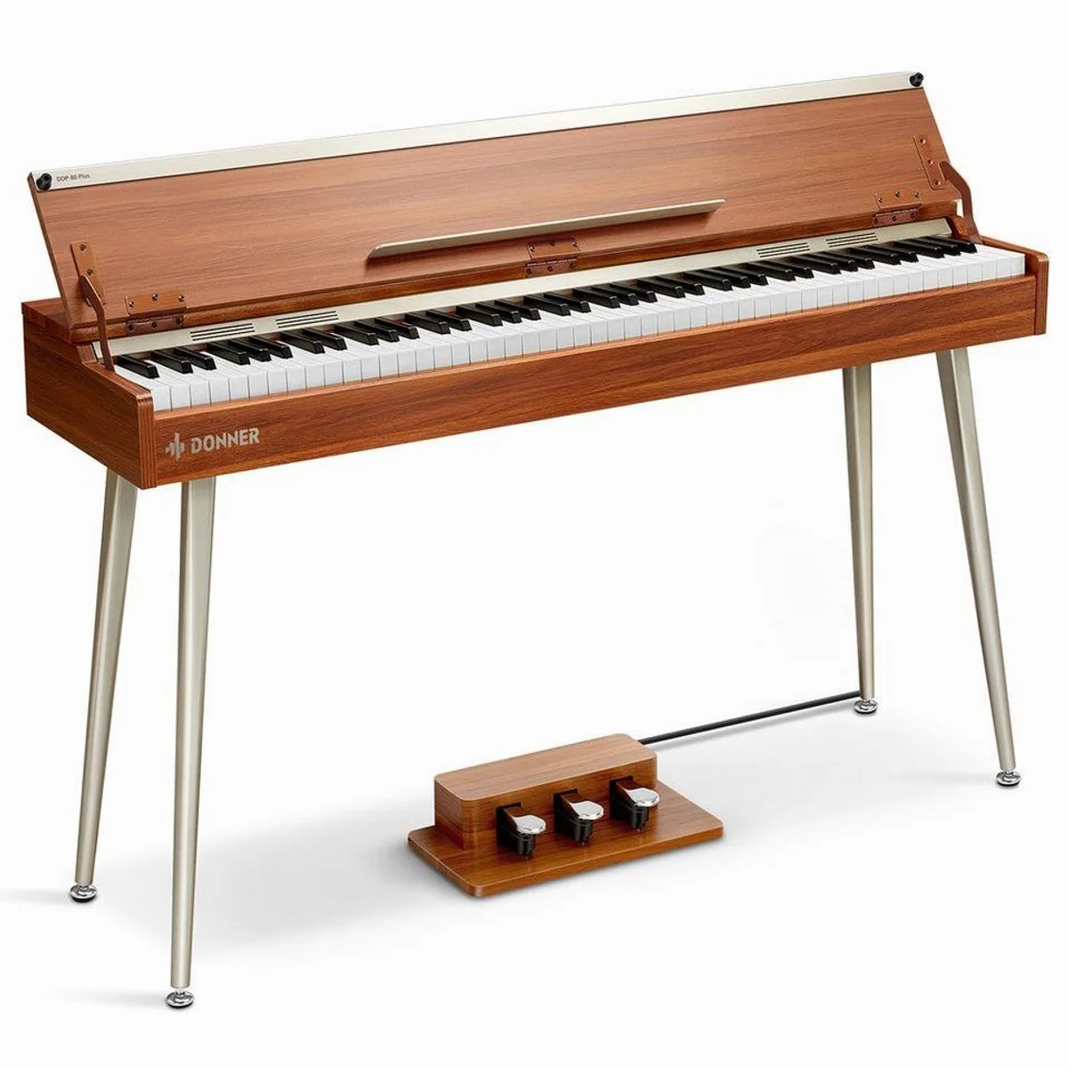 Donner DDP-80 PLUS Digitalpiano, gewichtete Hammermechanik, 128 Polyphonie — stilvolles Design, umfangreiche Funktionen, optimal für Musiker