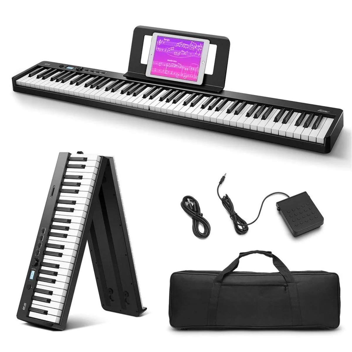 Donner DP-10 Digitalpiano, 88 Tasten, tragbar und faltbar — vielseitig, leicht und akustisch gestaltet