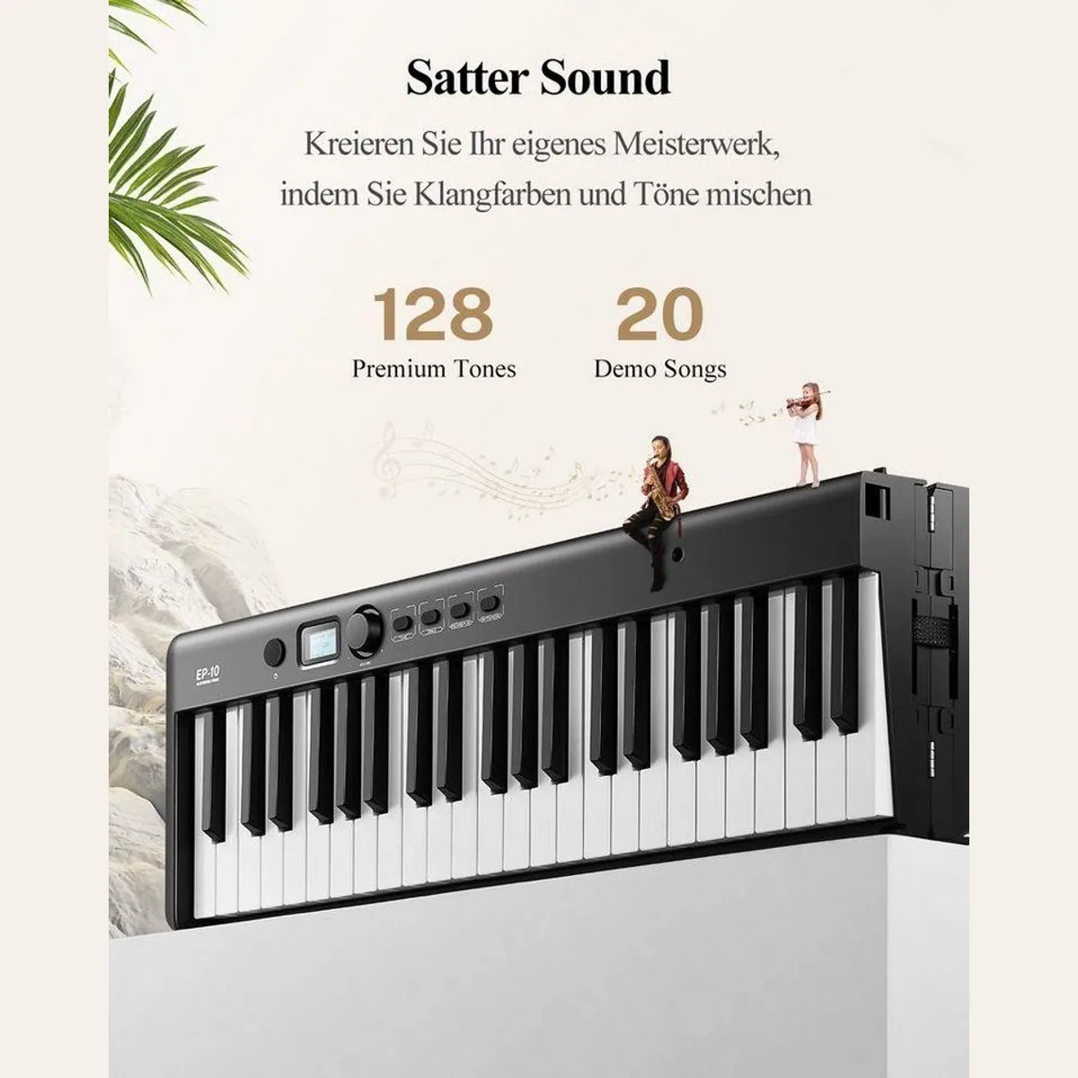 Donner DP-10 Digitalpiano, 88 Tasten, tragbar und faltbar — vielseitig, leicht und akustisch gestaltet 2
