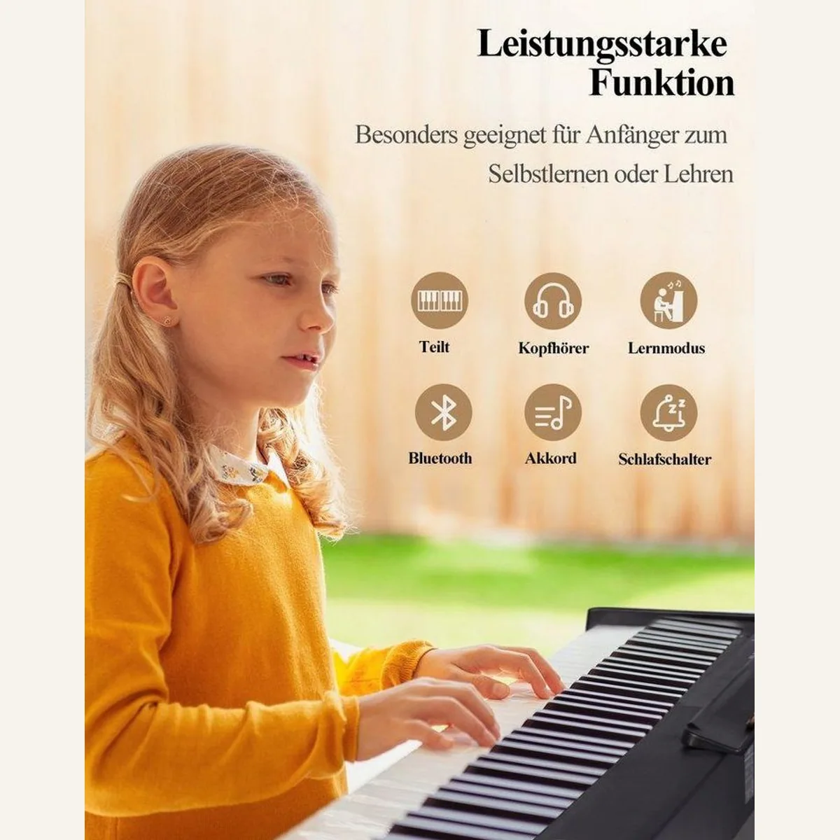 Donner DP-10 Digitalpiano, 88 Tasten, tragbar und faltbar — vielseitig, leicht und akustisch gestaltet 4